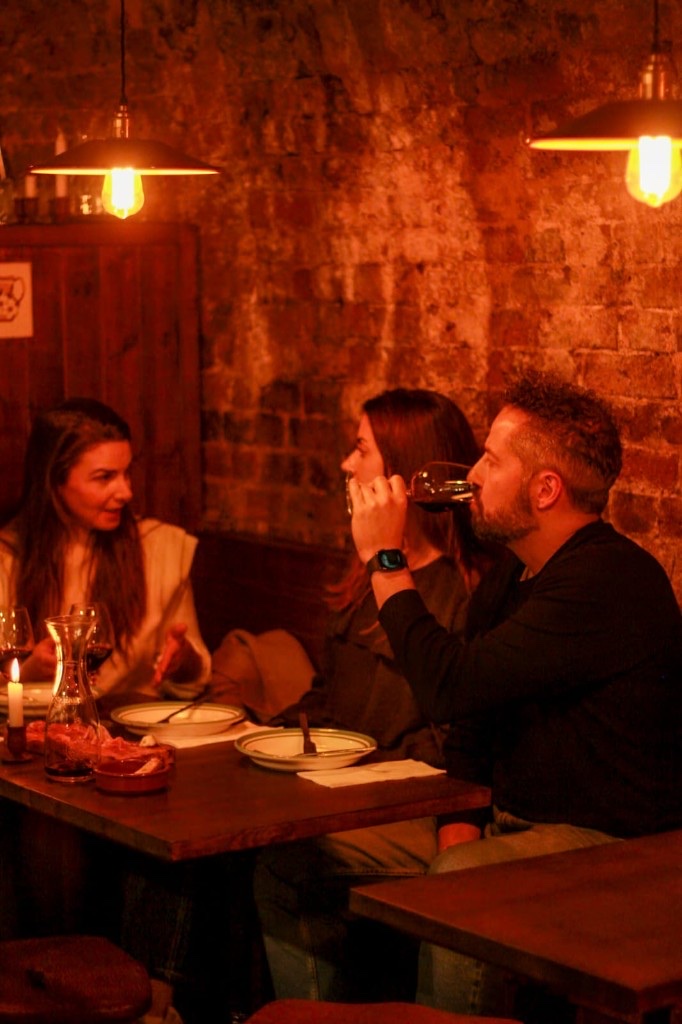 Warm dining and wine evening