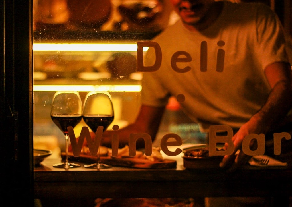 Deli wine bar window